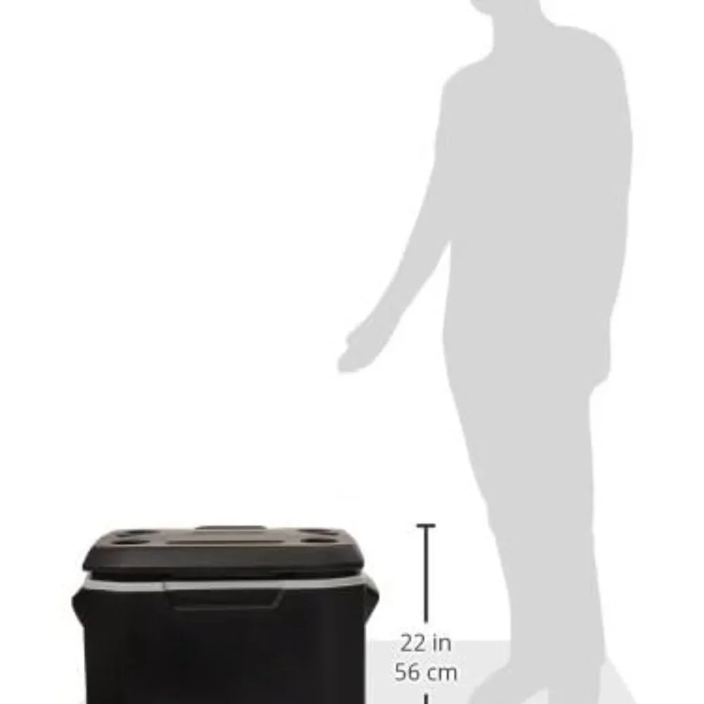 Xtreme 50qt Rolling Cooler with Wheels, Extra-Walled Insulation Keeps Ice up to - Picture 3 of 5